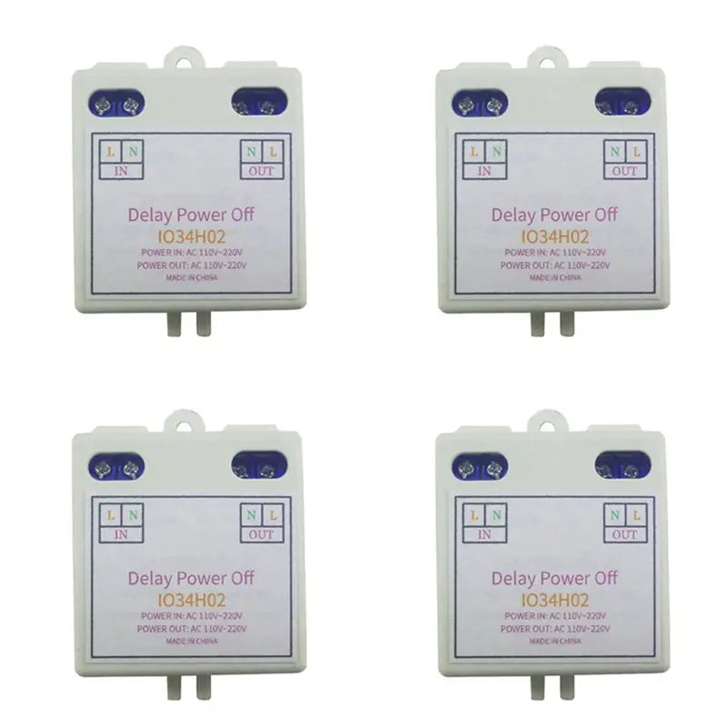 AS62 4X AC 120V 220V Time Delay Relay Power On Delay OFF Switch 1-480Min Adjustable Delay Power OFF Automation Controller
