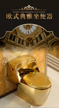 C European-style Side-press Toilet, Golden Toilet, Super Swirl Siphon Water-saving And Deodorant Toilet