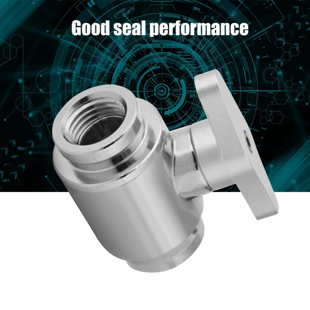 Durable G1/4 Internal Thread Stop Valve Silver Handle Precise Water Ball Valve Internal Thread Valve Rigid Tubing
