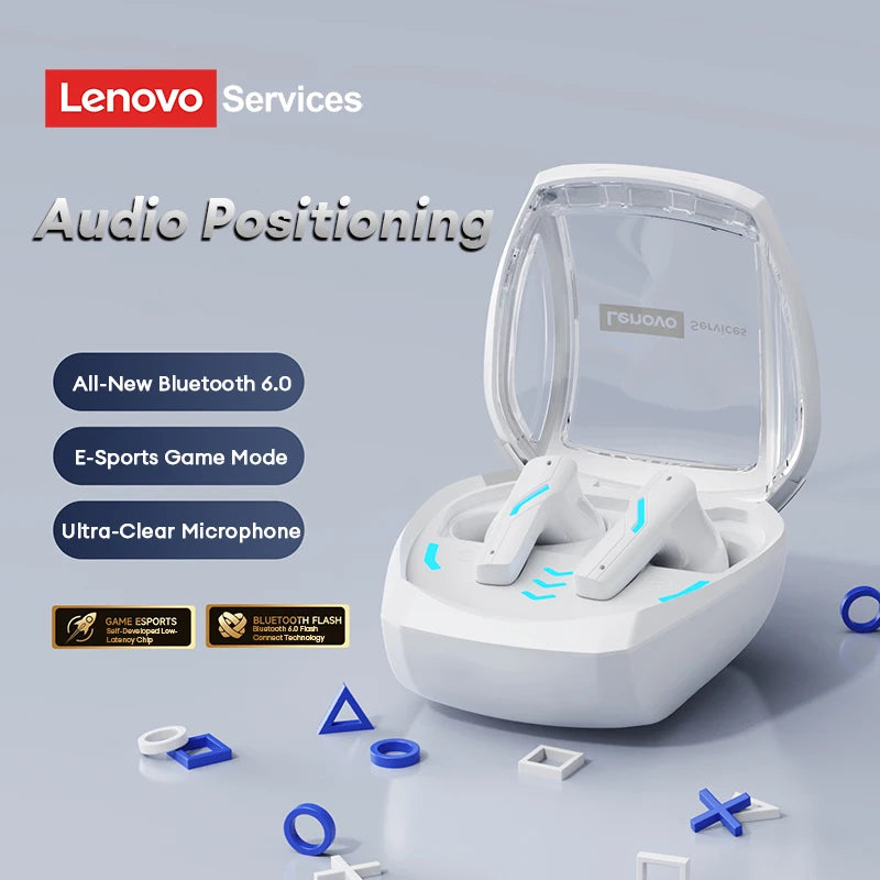 NEW Lenovo GT100 Smart AI Bluetooth Wireless Esports Earphones Real Time Translator Gamer Headphones Ultra-Low Latency With Mic