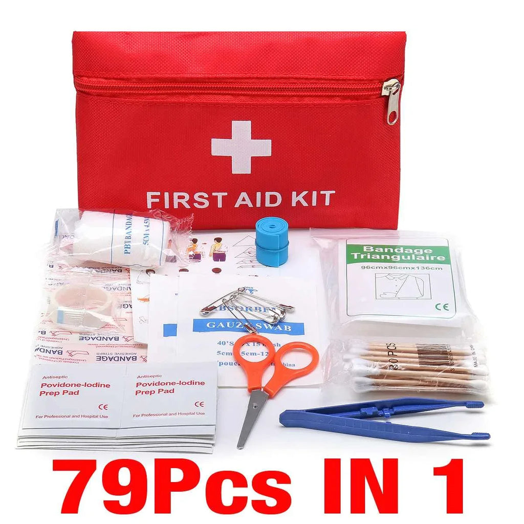 Emergency Medical First Aid Kit Portable 16-300Pcs Survival Set for Outdoor Camping Hiking Travel Handbag