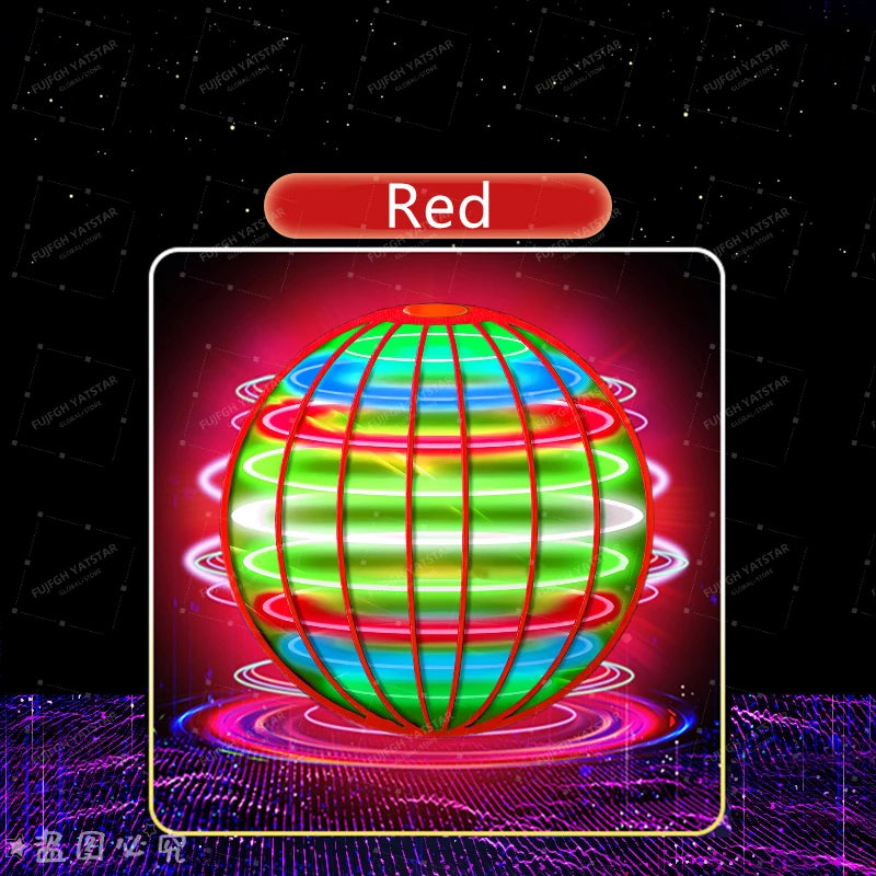 Flying ball, automatic spinning ball, dazzling LED lights, magic levitation, fan, UFO flying machine, toy, gift, game, sports ball