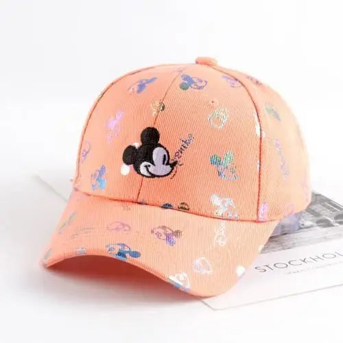 Children's Hats Spring and Autumn Boys Thin Sunscreen Baseball Caps Cute Super Cute Sunshade Cap Middle Children's Mickey Hats