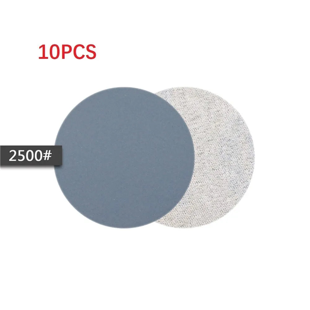 10Pcs 3inch Silicon Carbide Sanding Discs 75mm Wet And Dry Sanding Sandpaper 240-10000 Grit Automotive Grinding Polishing Tools