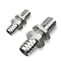 Stainless Barbed Hose Tail Connector Tube Coupler Adapter Pipe Fitting Coupler Connector Adapter Bulkhead Barb Fitting 4mm~32mm