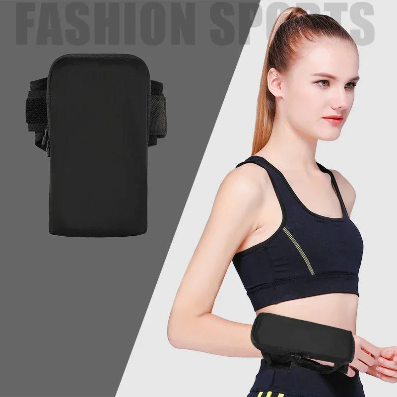 HAISSKY Ultra-thin Wrist Running Bags For iPhone 17 16 15 14 13 Pro Max 17 Air 16 Plus Samsung Xiaomi Zipper Sport Armband Pouch