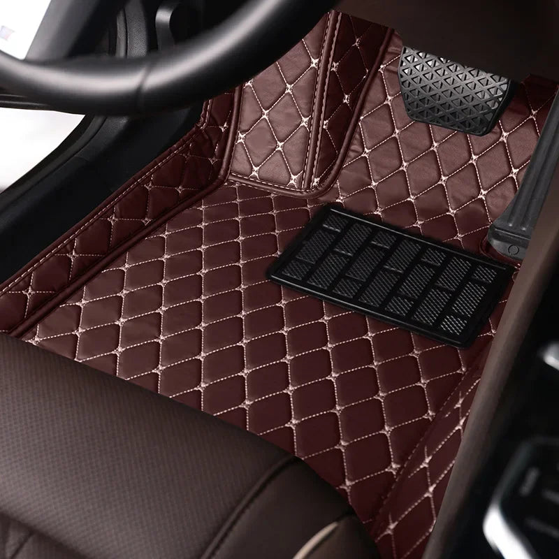 Car Mats For Peugeot 3008 P84 2017~2023 Leather Floor Mat Carpets Protective Pad Rugs Interior Parts Car 2018 2019 automotive tr