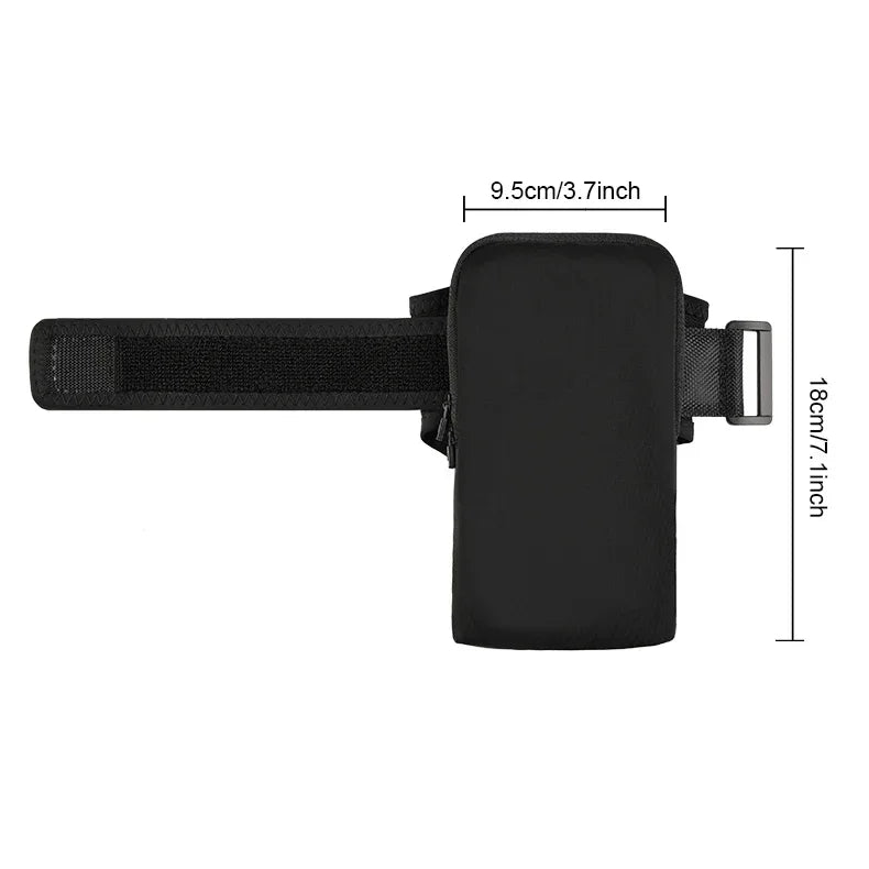 HAISSKY Ultra-thin Wrist Running Bags For iPhone 17 16 15 14 13 Pro Max 17 Air 16 Plus Samsung Xiaomi Zipper Sport Armband Pouch
