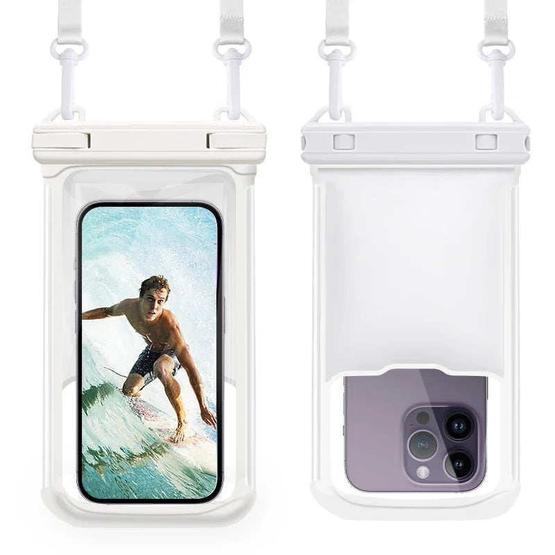 HAISSKY Bubble Floating Waterproof Swimming Bags Outdoor Travel Crossbody Phone Pouch For iPhone 17 16 Pro Max Samsung Xiaomi