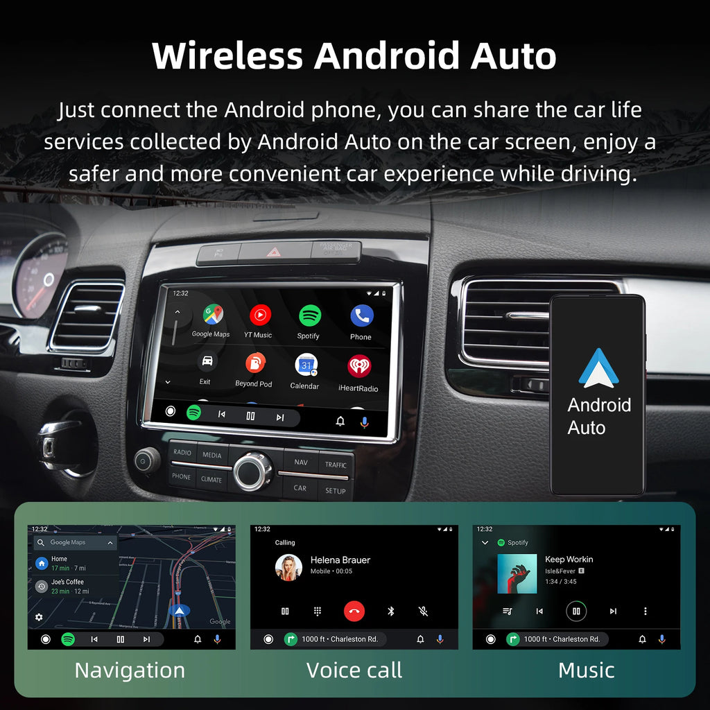 Ezonetronics OEM Screen Upgrade Decoder Box CarPlay Android Car Modification Kit for Volkswagen Touareg 8" 2011-2017