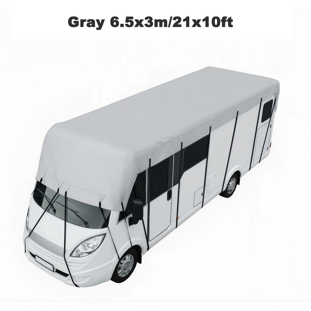 Heavy Duty RV Roof Cover Waterproof UV Resistant Fits 16-37 ft RVs Travel Trailers Class A/B/C Motorhomes Popup & Truck Campers
