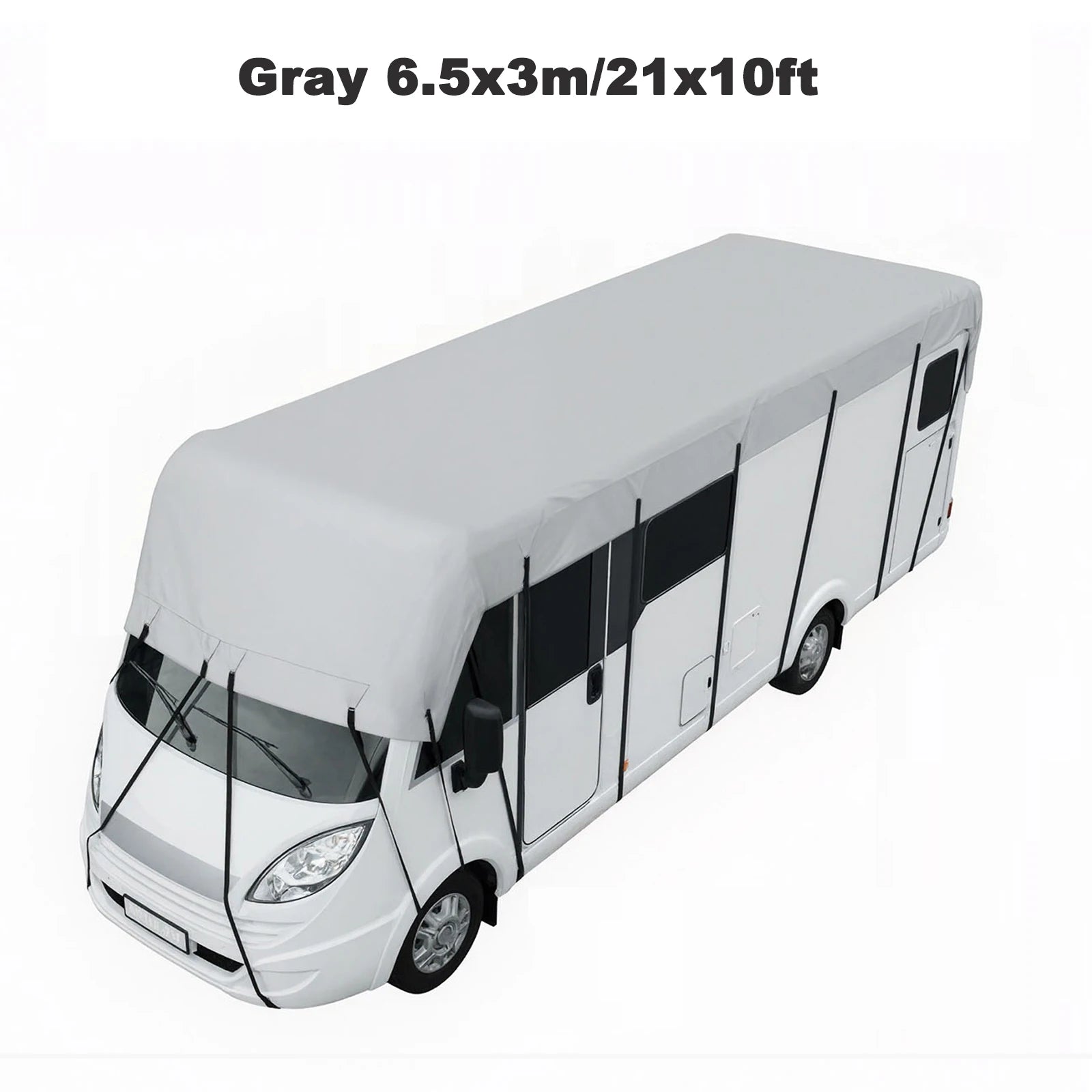 Heavy Duty RV Roof Cover Waterproof UV Resistant Fits 16-37 ft RVs Travel Trailers Class A/B/C Motorhomes Popup & Truck Campers