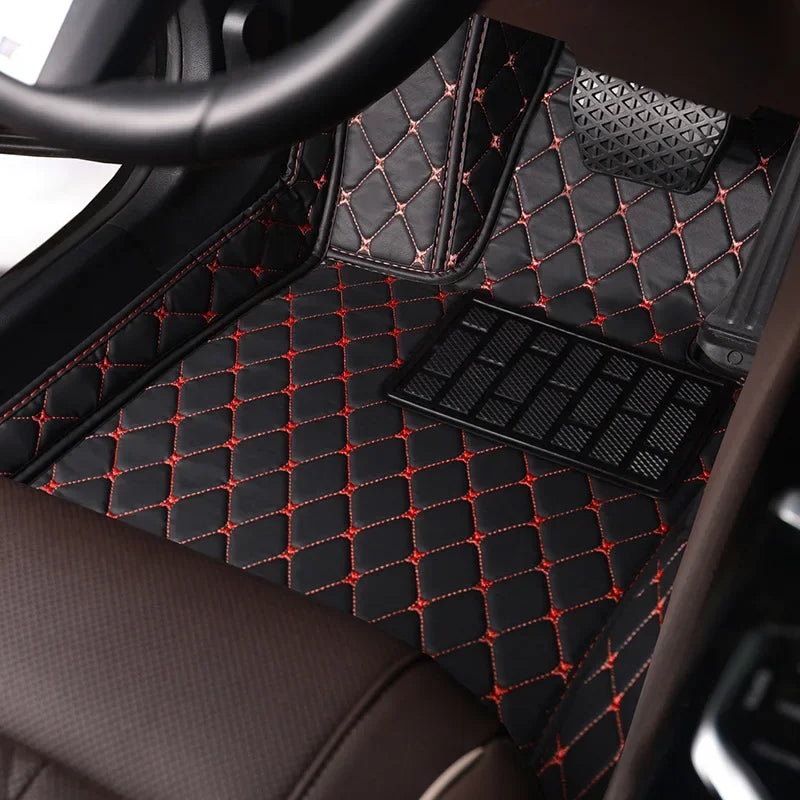 Car Mats For Peugeot 3008 P84 2017~2023 Leather Floor Mat Carpets Protective Pad Rugs Interior Parts Car 2018 2019 automotive tr