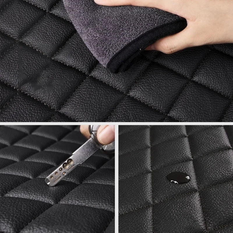 Car Mats For Peugeot 3008 P84 2017~2023 Leather Floor Mat Carpets Protective Pad Rugs Interior Parts Car 2018 2019 automotive tr