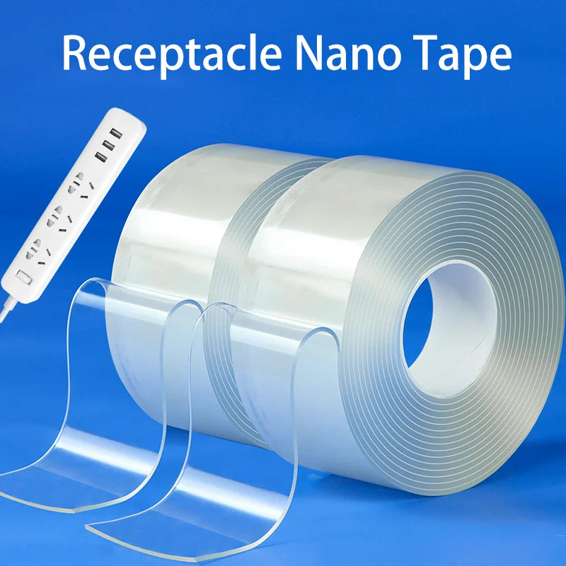 Versatile Reusable Double-Sided Waterproof Adhesive Tape - Perfect for Kitchen and Bathroom Supplies