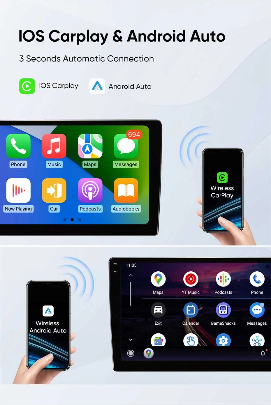 Android 15 for Opel Corsa E 2014 - 2019 Car Radio Audio Multimedia GPS Navigation Stereo System Carplay Auto WIFI 4G DSP