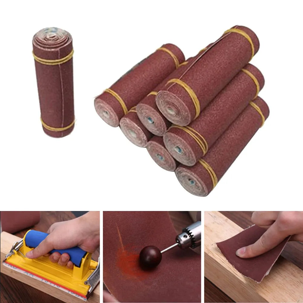 1 Roll 1M Sandpaper Emery Cloth 100mm Width 80/120/180/240/320/600 Grit Polishing Sandpaper for Woodcarving Root Carving