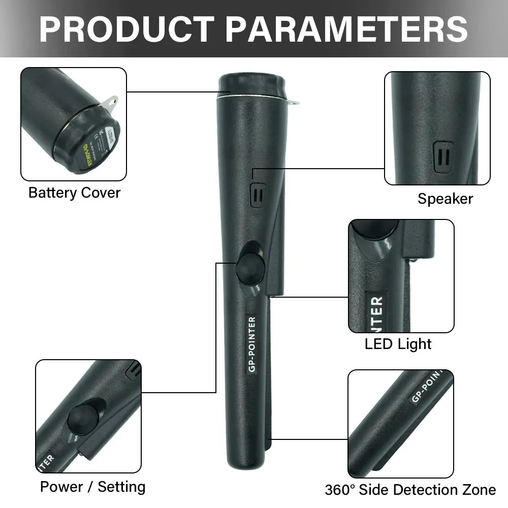 NEW Handheld Metal Detector Metal Pinpointing Rod Detector GP-pointer Waterproof Metal Gold Detector Tester For Coin Gold