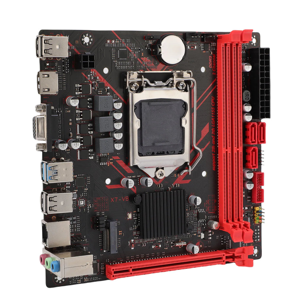 Computer Motherboard for Replacement 2xDDR3 Serial ATA 2.0x3 16GB Supports Extended PCIE2.0 6Gbps ITX Computer Motherboard
