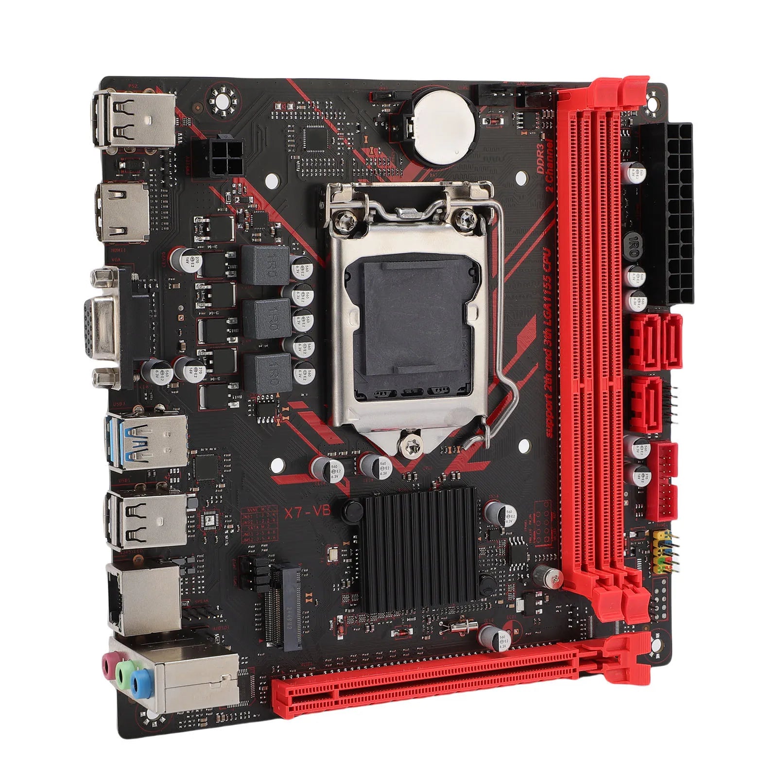 Computer Motherboard for Replacement 2xDDR3 Serial ATA 2.0x3 16GB Supports Extended PCIE2.0 6Gbps ITX Computer Motherboard