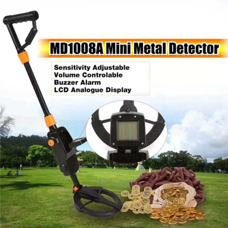ABKN-2X MD1008A Underground Metal Detector Gold Silver Jewelry Treasure Search Finders Waterproof Treasure Metal Seeker Tool