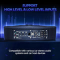 Car Subwoofer Amplifier, Ultra-thin 10" Large-caliber 800W Stereo Surround Sound Built-in Amplifier with Blue LED Ambient Light