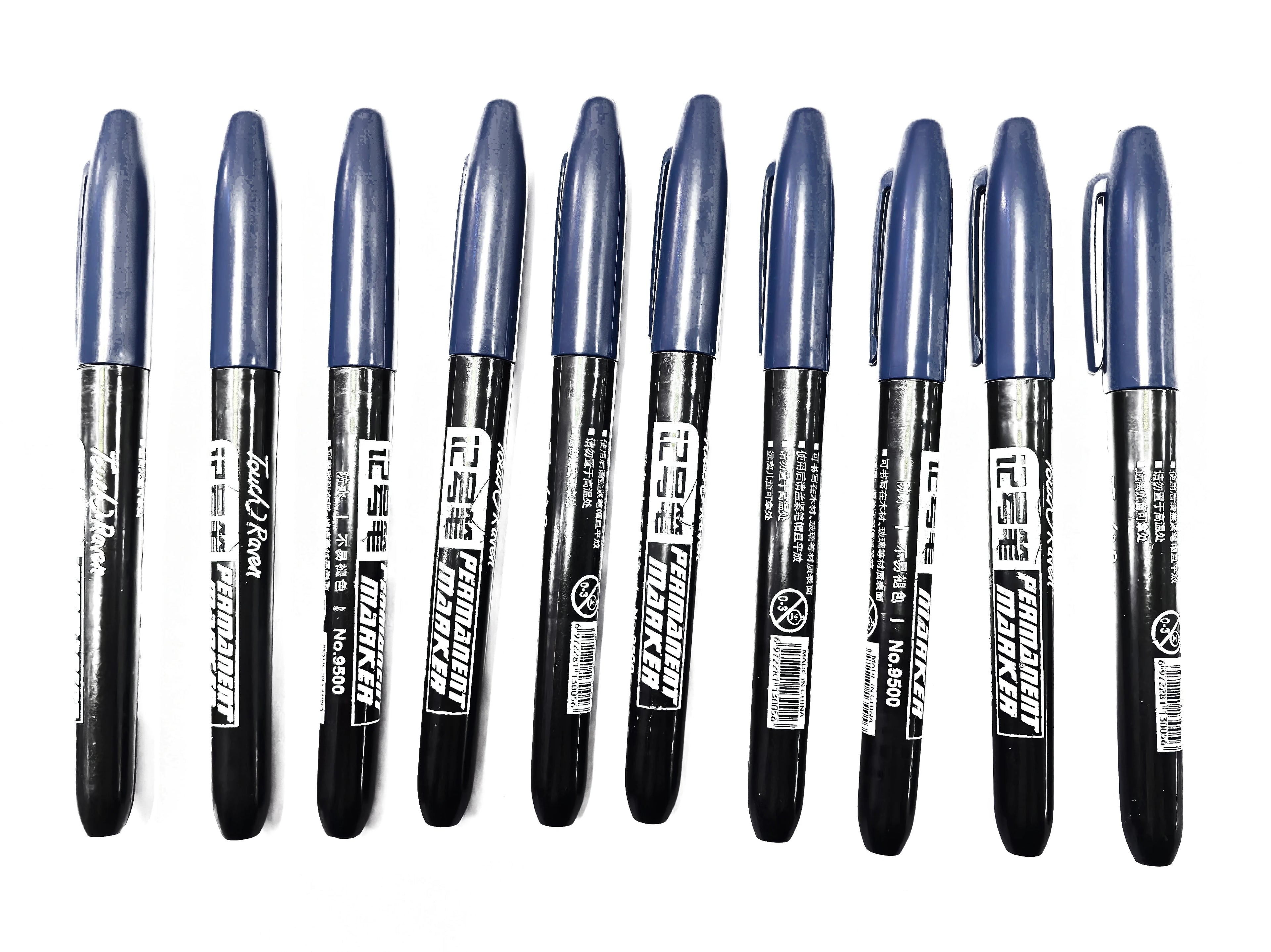 6-20PCs/Set Permanent Marker Pen Fine Point Waterproof Markers Thin Nib Crude Nib Black Blue Red Ink 1.5mm Fine Color Marker Pens
