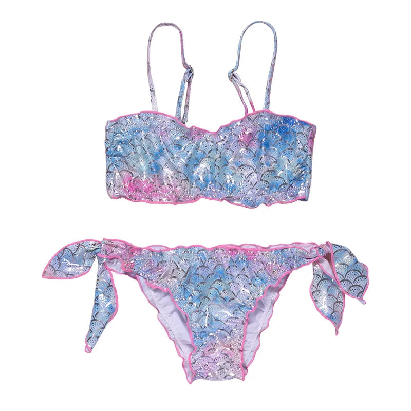 Girls' Child Swimsuit Summer Swimwear Beach Wear 130-160CM Bikini 2026