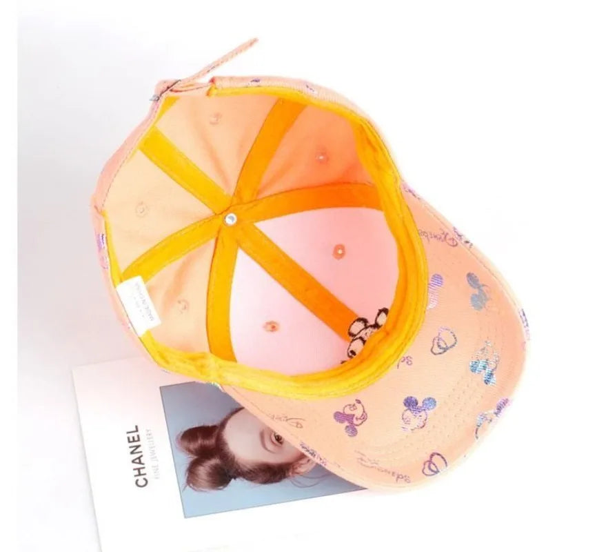 Children's Hats Spring and Autumn Boys Thin Sunscreen Baseball Caps Cute Super Cute Sunshade Cap Middle Children's Mickey Hats