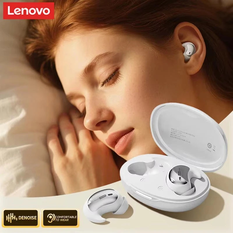 Original Lenovo LE203 TWS Wireless Bluetooth Sleep Earphones Sleep Invisible Earbuds Hidden Tiny Headphone With Mic Comfortable