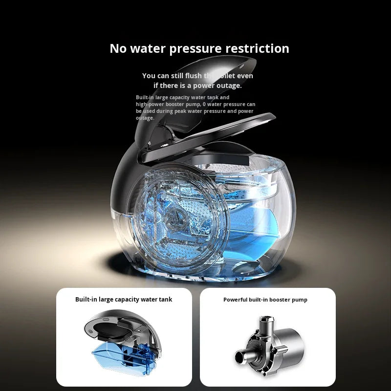 MYN Integrated Future Egg-shaped Music Smart Toilet Waterproof Voice Control Remote Floor Mounted Ceramic 3-Year Warranty P-trap