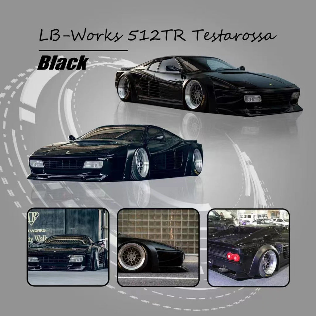 Star In Stock 1:64 LBWK 512 TR Testarossa Diecast Diorama Car Model Collection Miniature Toys