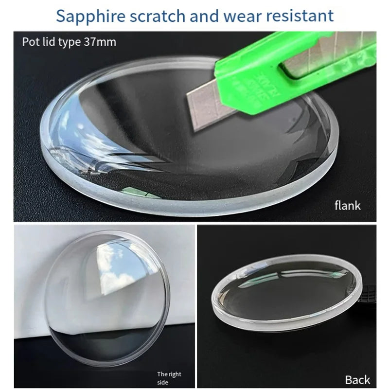 33mm 37mm 40mm Pot Cover Glass For Panerai Glass Sapphire Watch Mirror Mask Glass Convex Accessories Double Dome Glass Lens