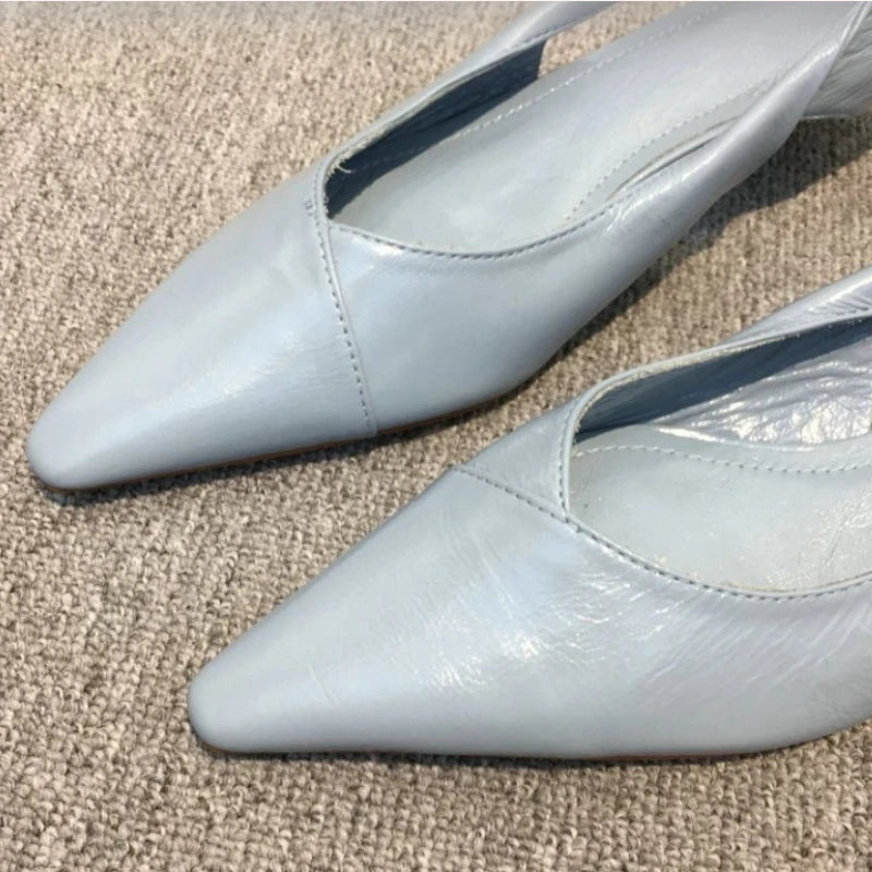 Woman Elegant French Square Toe Mary Janes Shoes Cute Casual Female Retro Low Heel Footwears Soft Soled Outdoor Dress Pumps