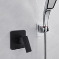 Black Shower Handle Valve Core Kit, Single Function Embedded Concealed Mixing Valve with Ceramic Core for Bathroom and Kitchen