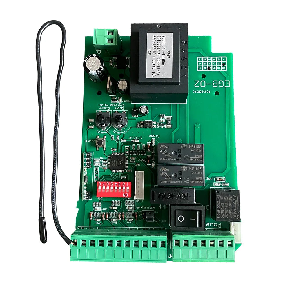 Smart Sliding Gate Opener Control Board AC110V/220V Supports 433mhz Rolling Code Remotes, Limit Switch & Safety Beam Compatible