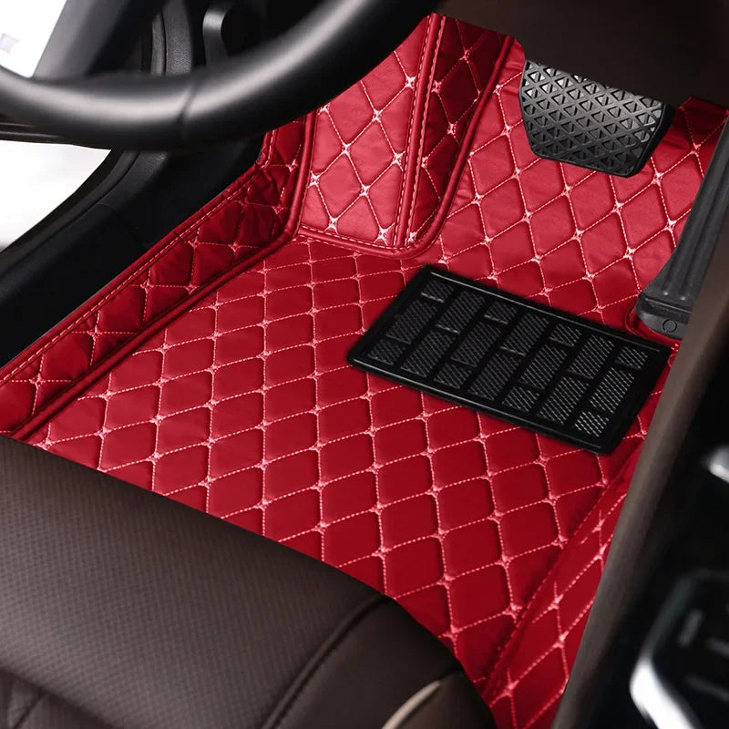 Car Mats For Peugeot 3008 P84 2017~2023 Leather Floor Mat Carpets Protective Pad Rugs Interior Parts Car 2018 2019 automotive tr
