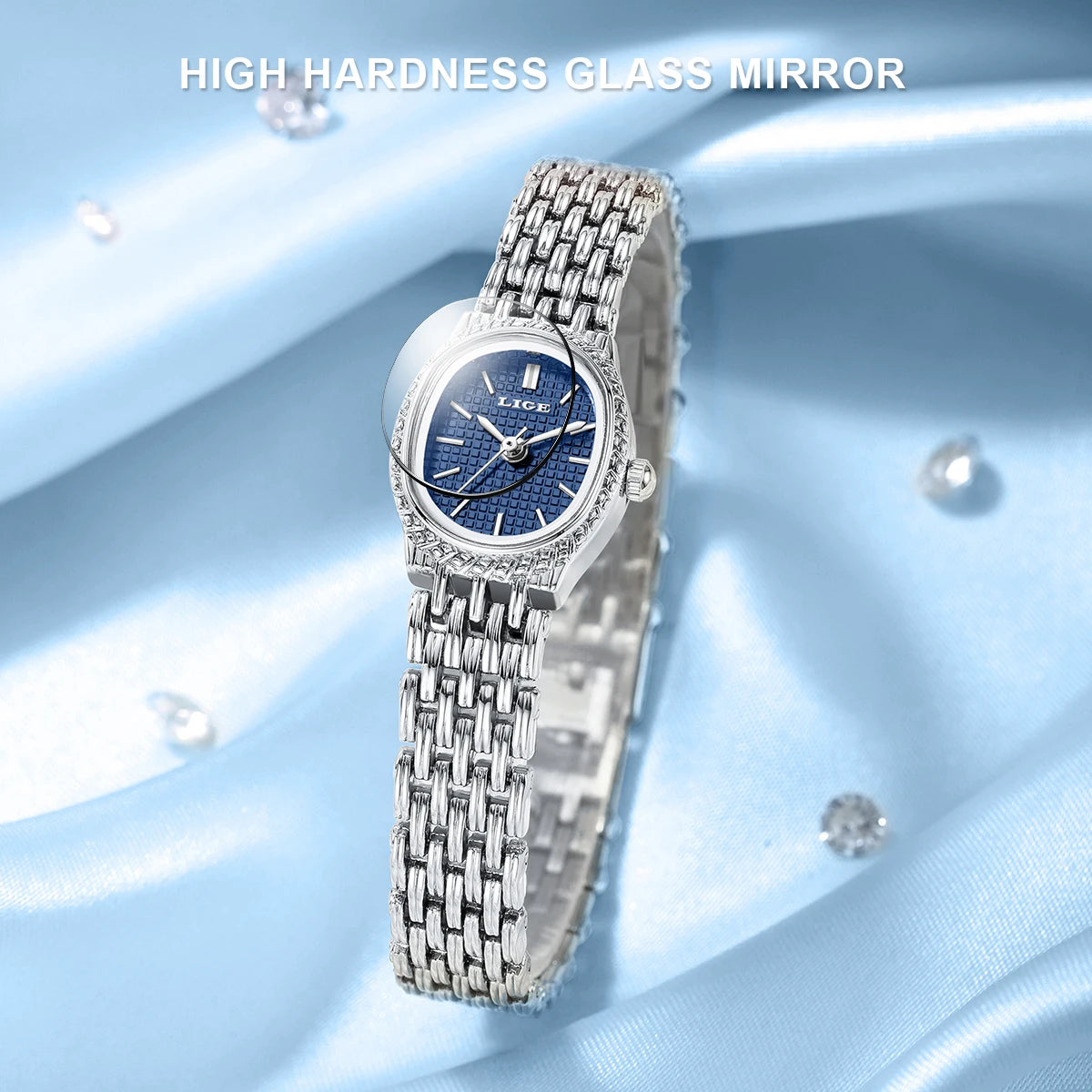 LIGE Fashion Luxury Quartz Woman Watch Elegant Classic Simple Dial Waterproof Stainless Ladies Watches for Women Reloj Mujer+Box
