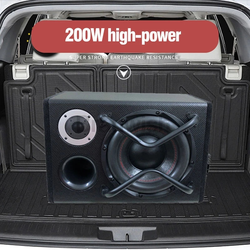 Car Audio Subwoofer 10 Inch Active 4ohm Bluetooth 5.0 Powerful 200W Sound Box MP3/USB/SD For Cars Sound System