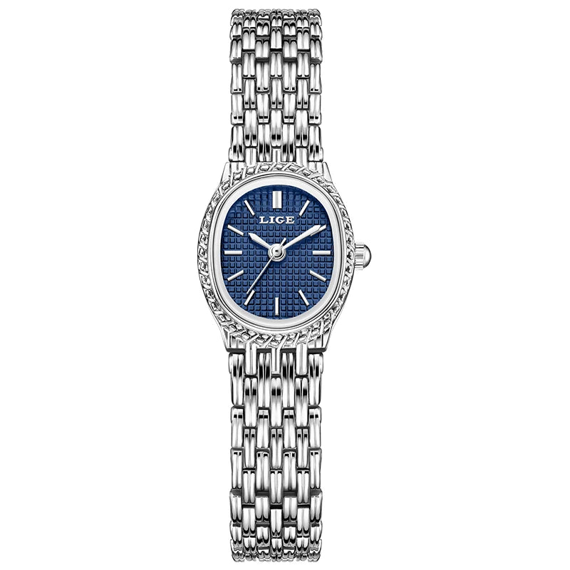 LIGE Fashion Luxury Quartz Woman Watch Elegant Classic Simple Dial Waterproof Stainless Ladies Watches for Women Reloj Mujer+Box