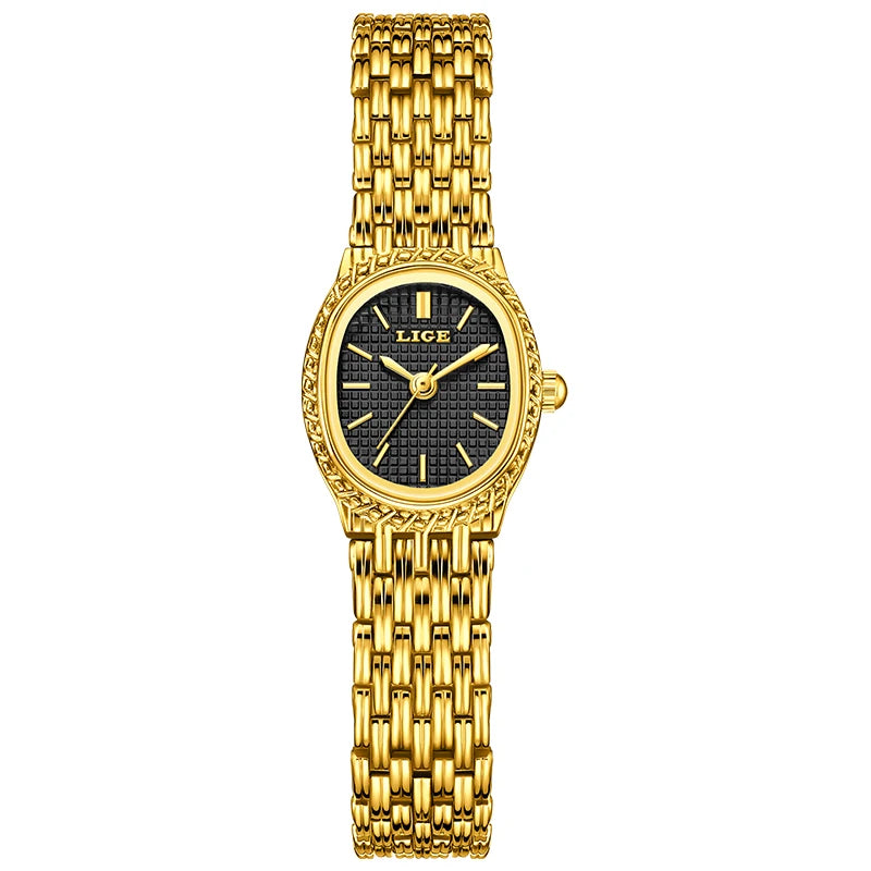 LIGE Fashion Luxury Quartz Woman Watch Elegant Classic Simple Dial Waterproof Stainless Ladies Watches for Women Reloj Mujer+Box