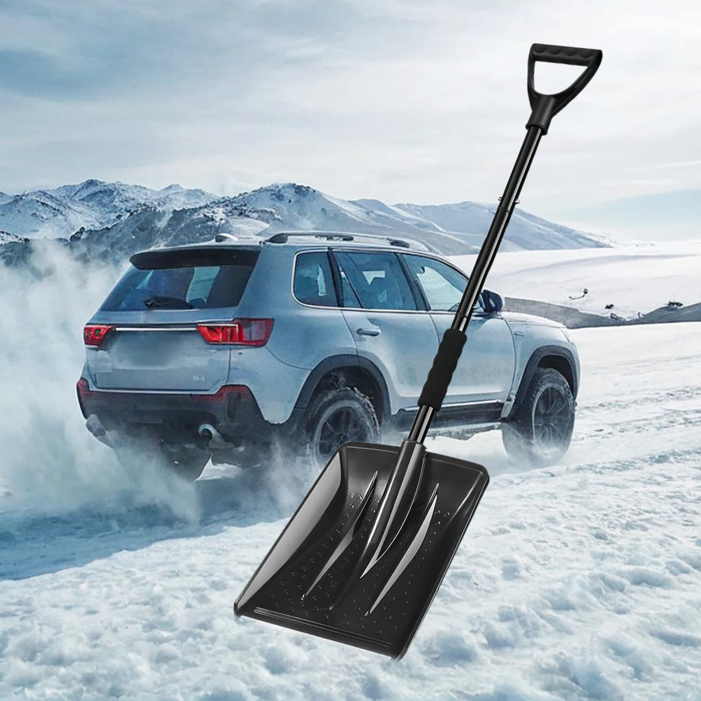Portable Survival Shovel Large Capacity Telescopic Ice Shovel Detachable Rotating Snow Removal Shovel for Home Garden Camping