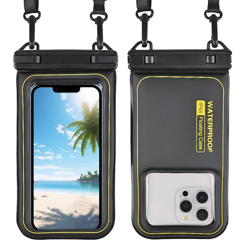 HAISSKY Sponge Float Waterproof Swimming Bags Crossbody Travel Surfing Storage Pouch For iPhone 17 16 Pro Max 15 Samsung Xiaomi