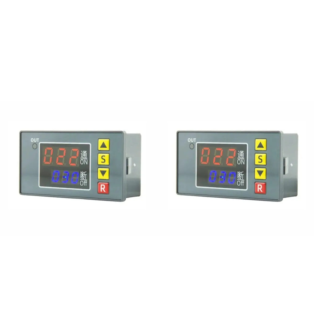 M09K 2X T3231 Digital Time Delay Relay Multifunction LED Display Cyclic Timing Control Switch Adjustable Timing Relay,B