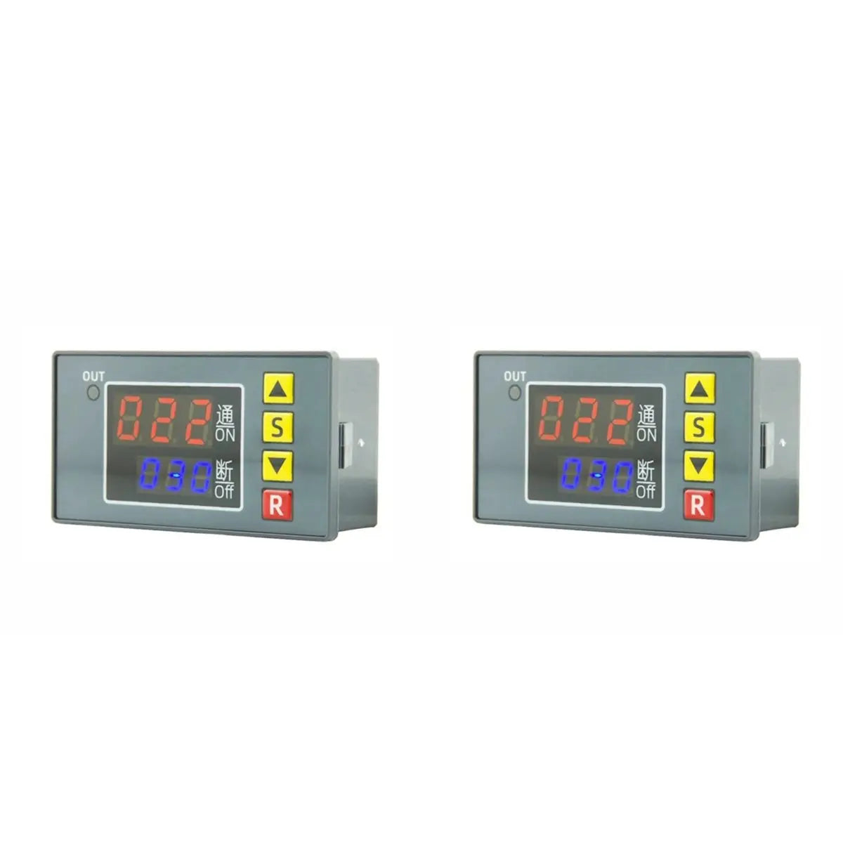 M09K 2X T3231 Digital Time Delay Relay Multifunction LED Display Cyclic Timing Control Switch Adjustable Timing Relay,B