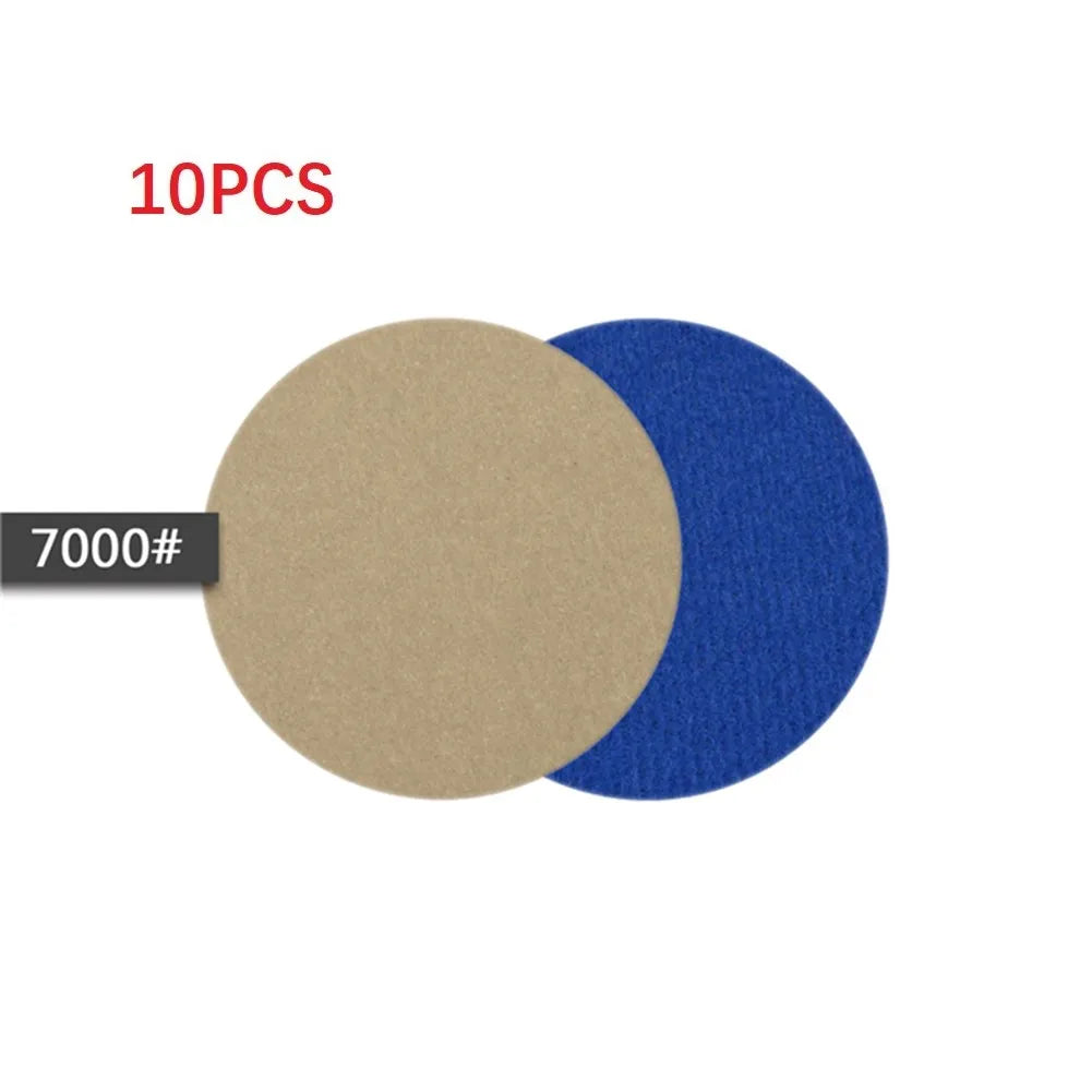 10Pcs 3inch Silicon Carbide Sanding Discs 75mm Wet And Dry Sanding Sandpaper 240-10000 Grit Automotive Grinding Polishing Tools