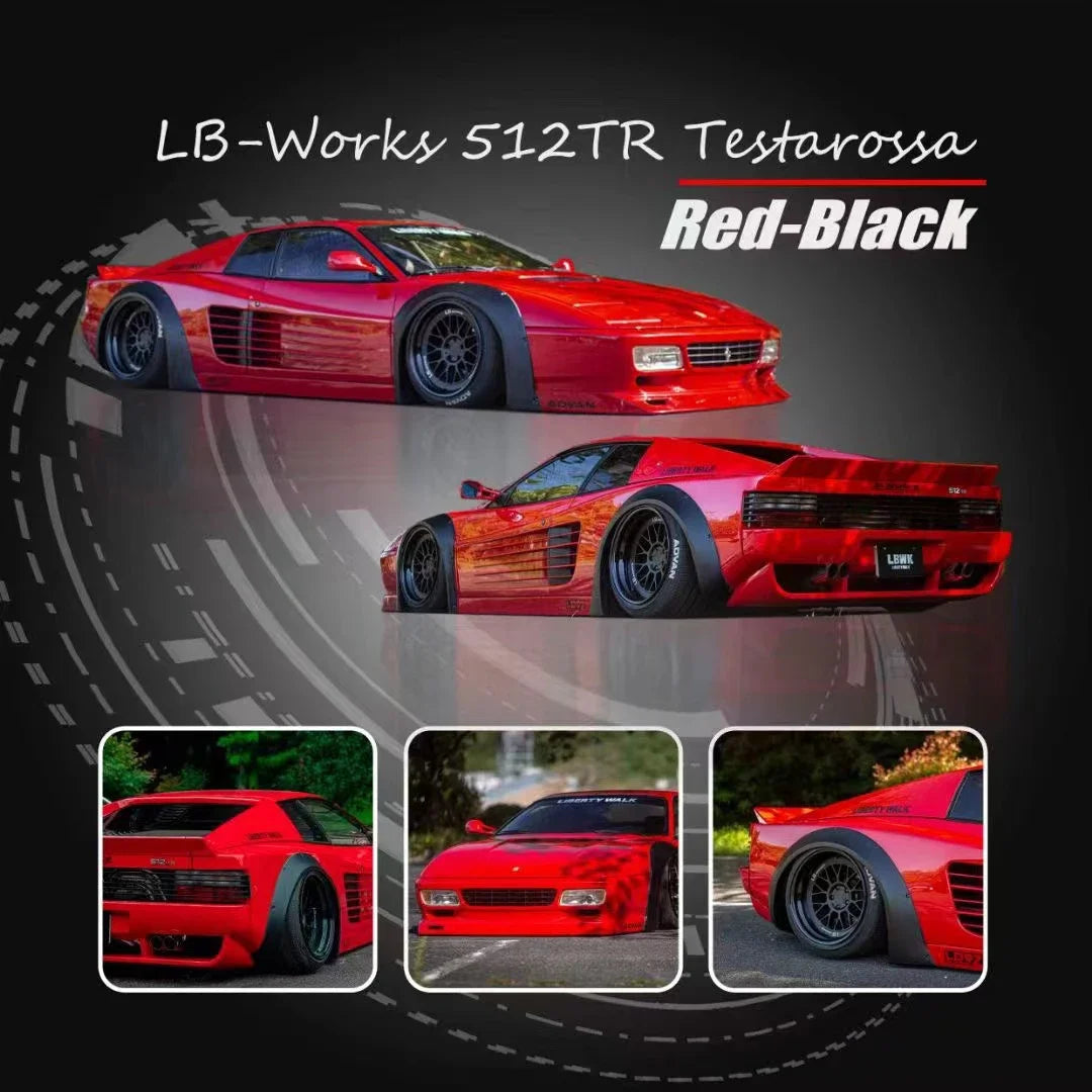 Star In Stock 1:64 LBWK 512 TR Testarossa Diecast Diorama Car Model Collection Miniature Toys