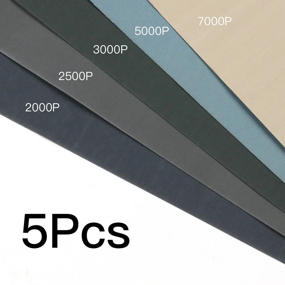 5pc Sandpaper Sanding Paper Wet/Dry Abrasive SandPaper 9cm For Wood Metal Polishing Abrasive Tool 2000 2500 3000 5000 7000Grit