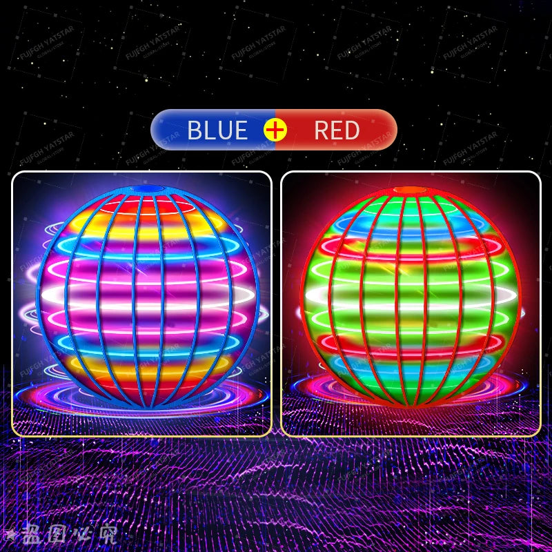 Flying ball, automatic spinning ball, dazzling LED lights, magic levitation, fan, UFO flying machine, toy, gift, game, sports ball