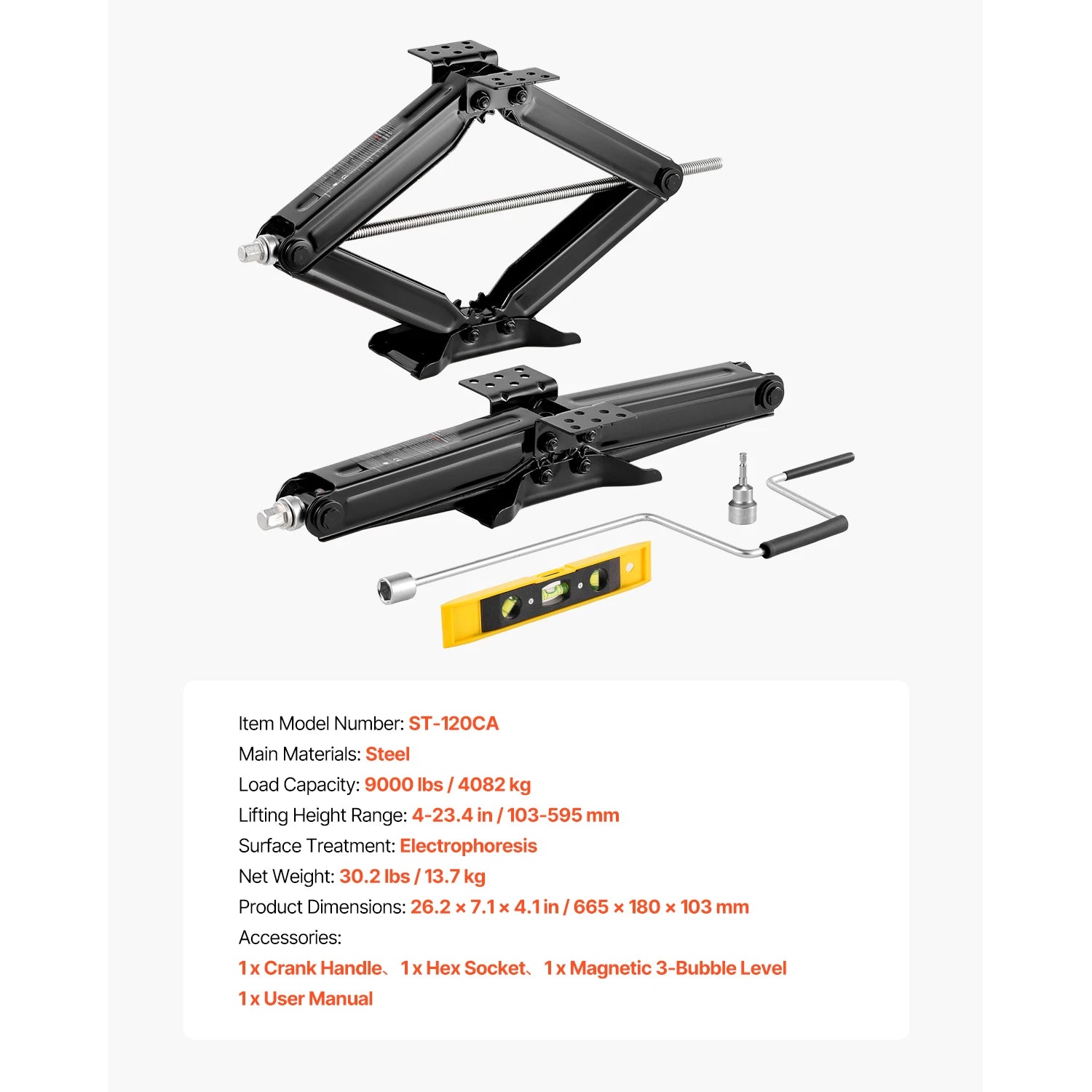 SucceBuy 5000/6500/9000lbs RV Scissor Jacks 2/4 PCS RV Stabilizer Leveling Scissor Jacks Heavy Duty Stabilizer Jack Fit for RVs